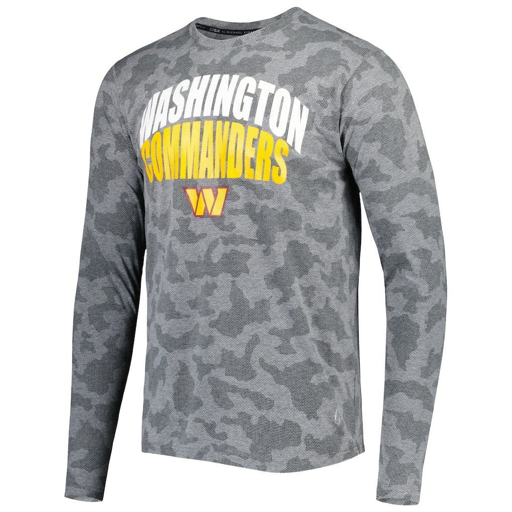Washington Commanders MSX by Michael Strahan Performance Camo Long Sleeve T-Shirt - Black discount