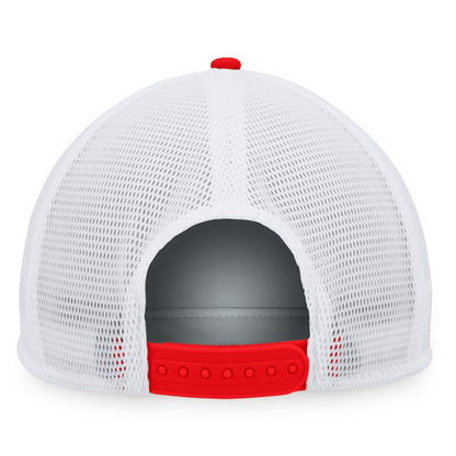 Washington Nationals Majestic Foam Trucker Snapback Hat - Red/White