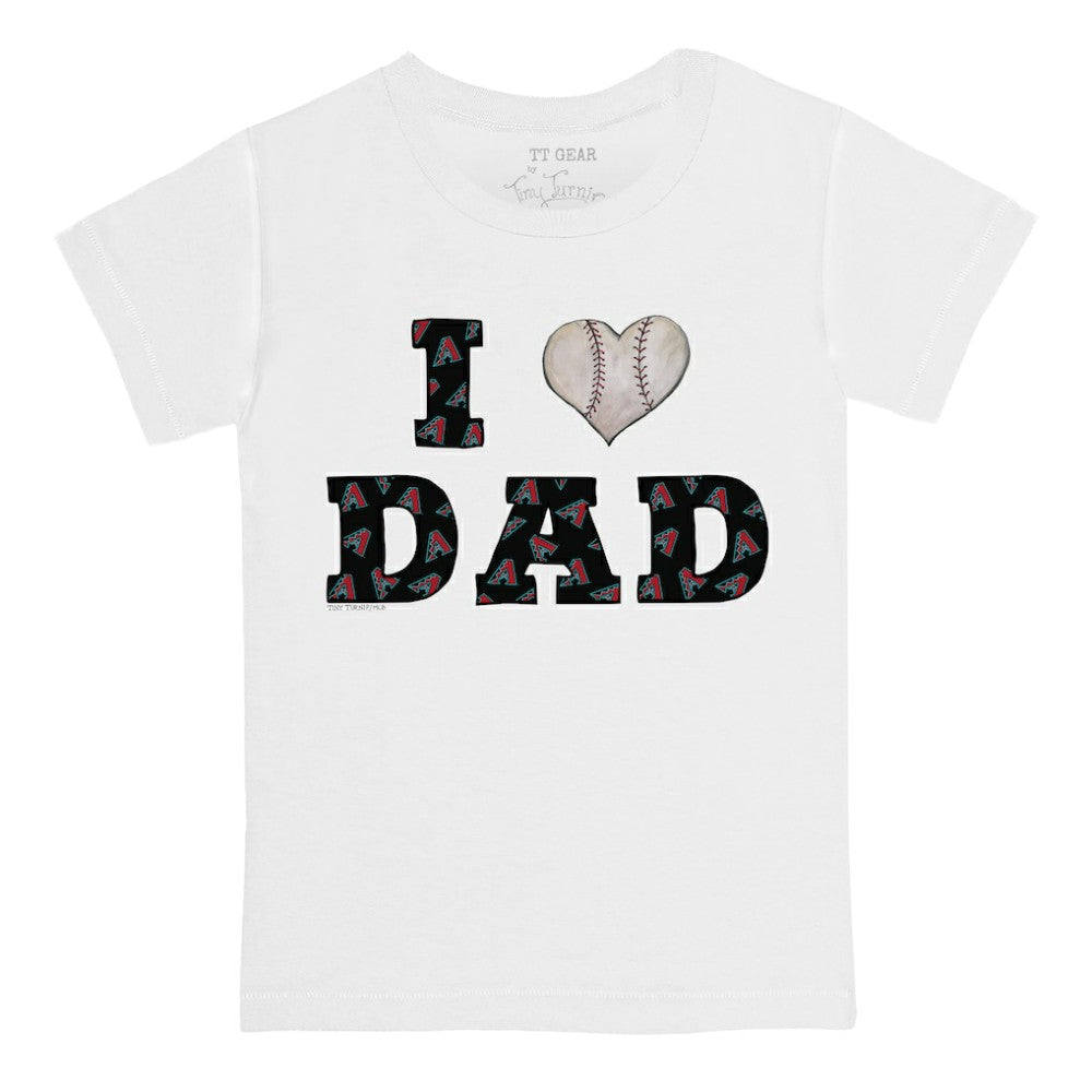 Arizona Diamondbacks Tiny Turnip Youth I Love Dad T-Shirt - White