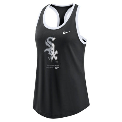 Chicago White Sox Women's Tech Tri-Blend Tank Top - Black | Nike