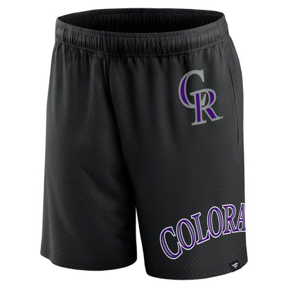 Colorado Rockies Clincher Mesh Shorts - Black