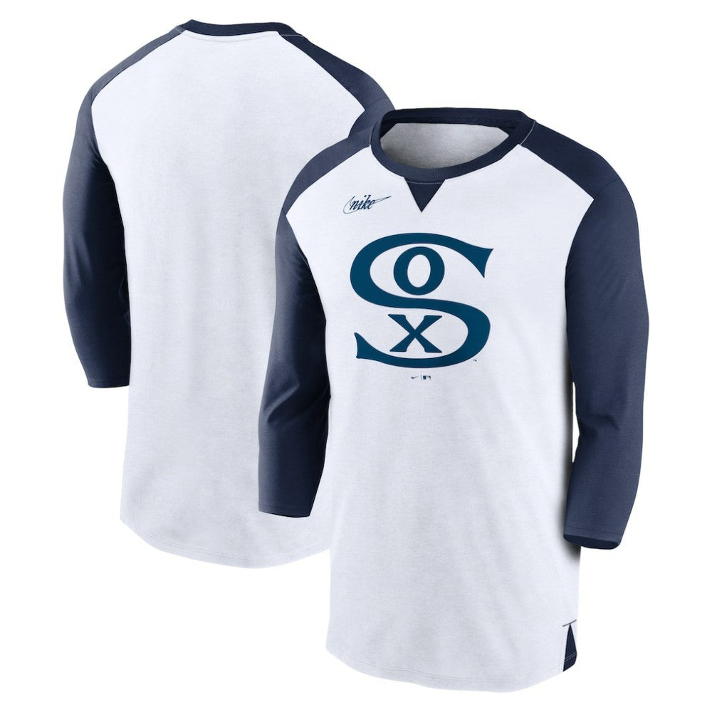 Chicago White Sox Rewind 3/4-Sleeve T-Shirt - White/Navy | Nike