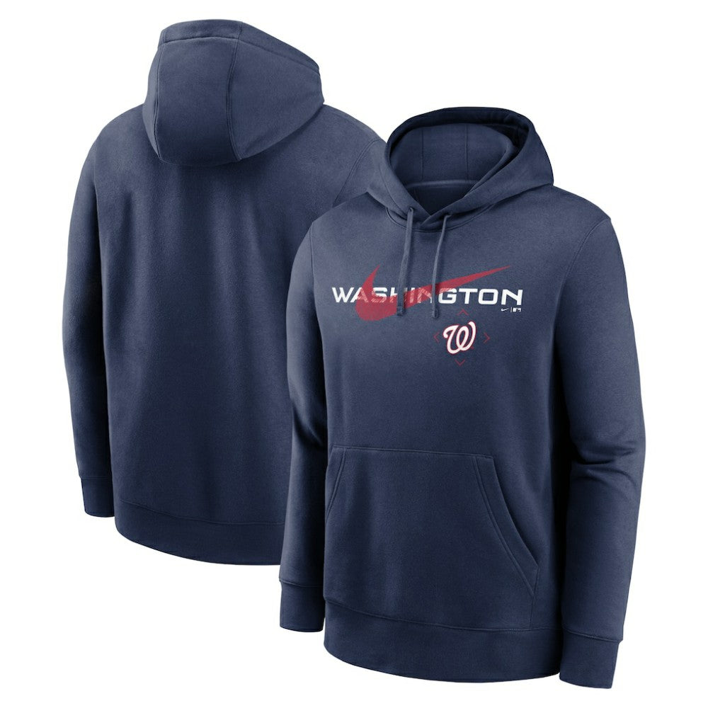 Washington Nationals Swoosh NeighborHOOD Pullover Hoodie - Navy | Nike