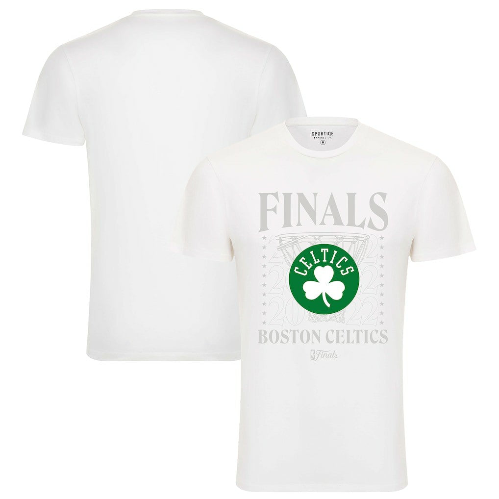 Boston Celtics Sportiqe 2022 NBA Finals Stacked Hoop Bingham T-Shirt - White for sale