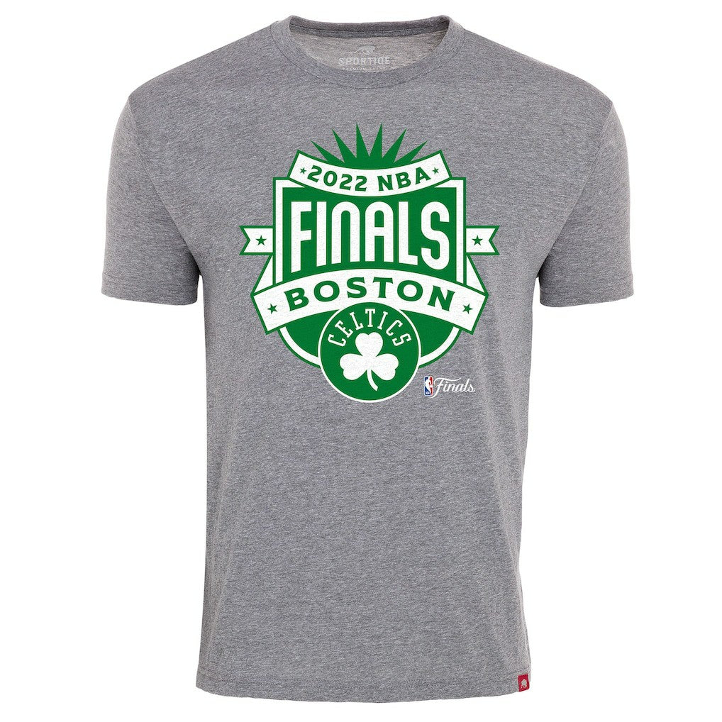 Boston Celtics Sportiqe 2022 NBA Finals Crest Comfy T-Shirt - Gray online