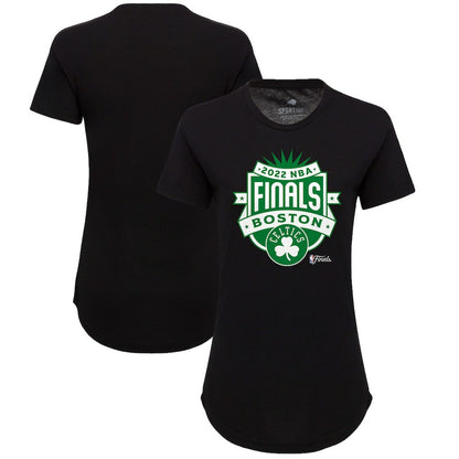 Boston Celtics Sportiqe Women's 2022 NBA Finals Crest Phoebe T-Shirt - Black online