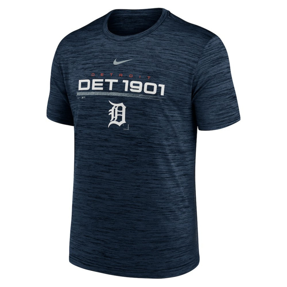 Detroit Tigers Wordmark Velocity Performance T-Shirt - Navy | Nike