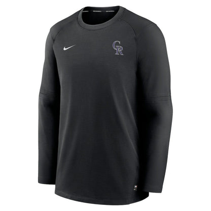 Colorado Rockies Authentic Collection Logo Performance Long Sleeve T-Shirt - Black | Nike