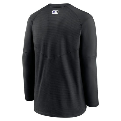 Colorado Rockies Authentic Collection Logo Performance Long Sleeve T-Shirt - Black | Nike