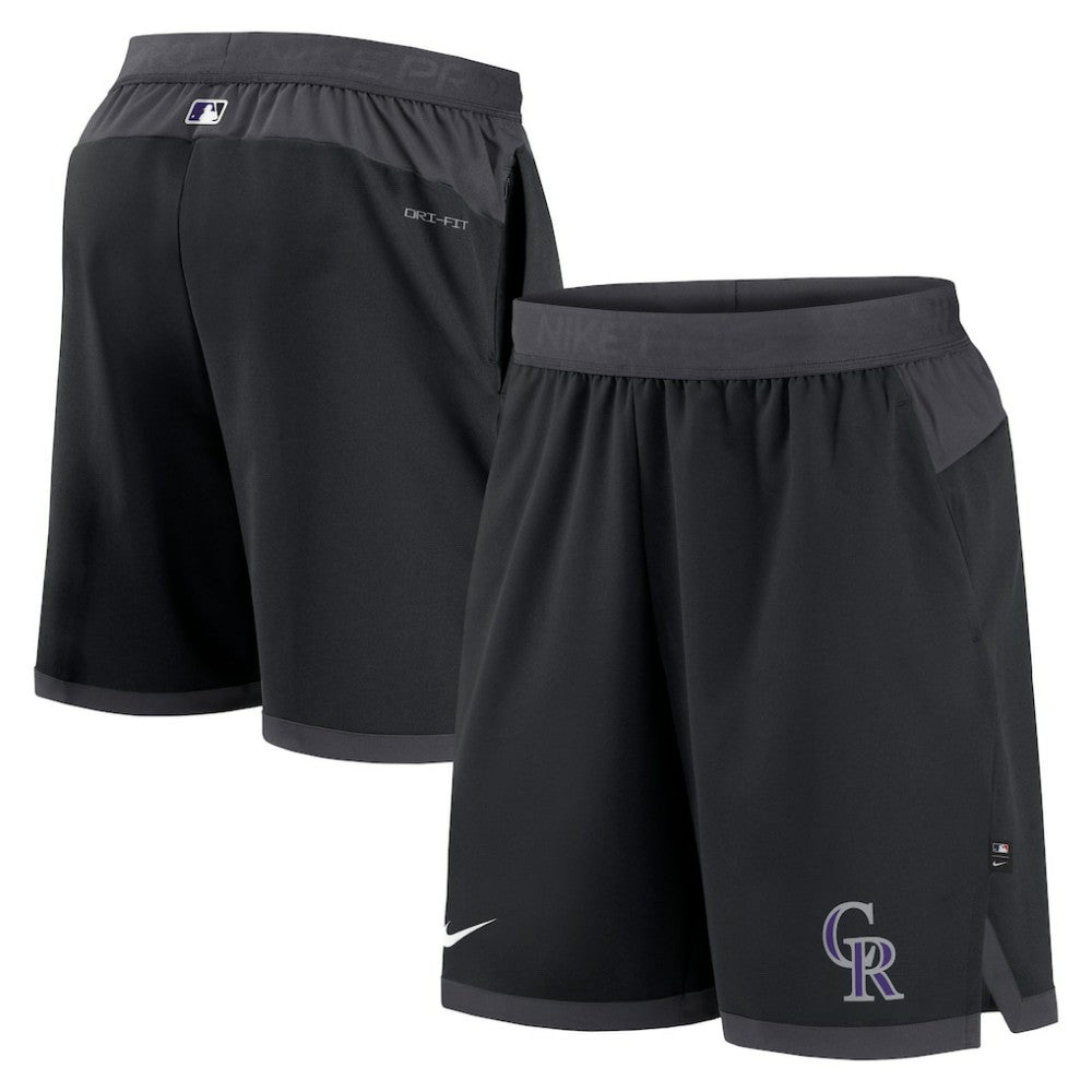 Colorado Rockies Authentic Collection Flex Vent Performance Shorts - Black | Nike