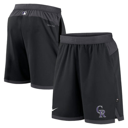 Colorado Rockies Authentic Collection Flex Vent Performance Shorts - Black | Nike