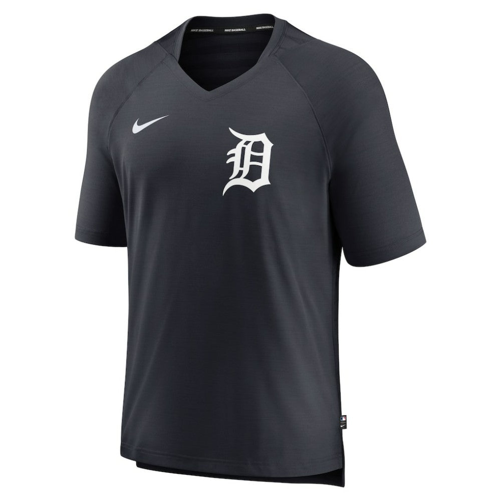 Detroit Tigers Authentic Collection Pregame Raglan Performance V-Neck T-Shirt - Navy | Nike