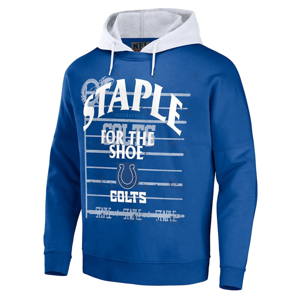 Indianapolis Colts NFL x Staple Throwback Vintage Wash Pullover Hoodie - Blue outlet