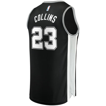 Zach Collins San Antonio Spurs Fast Break Replica Jersey - Icon Edition - Black | Fanatics sale
