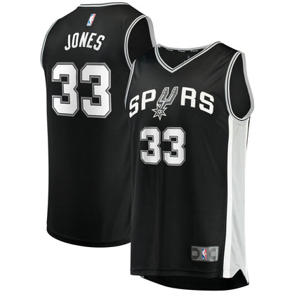 Tre Jones San Antonio Spurs Fast Break Replica Jersey - Icon Edition - Black | Fanatics on sale
