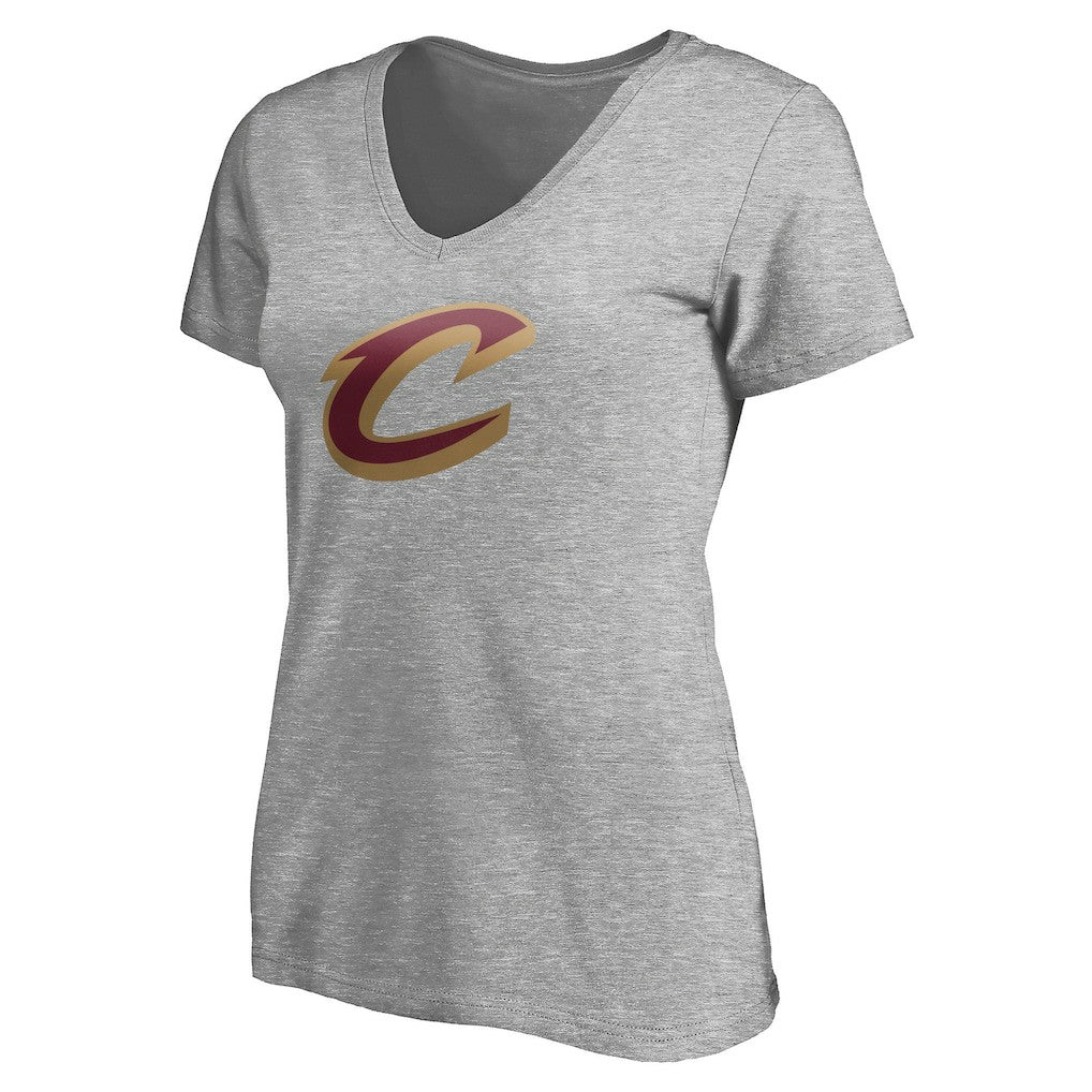 Cleveland Cavaliers Women's Primary Team Logo V-Neck T-Shirt sale - Heathered Gray outlet