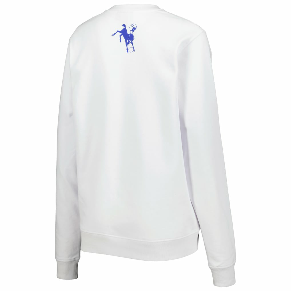 Indianapolis Colts The Wild Collective Women's Cheer V-Neck Fleece Pullover Sweatshirt - White on sale