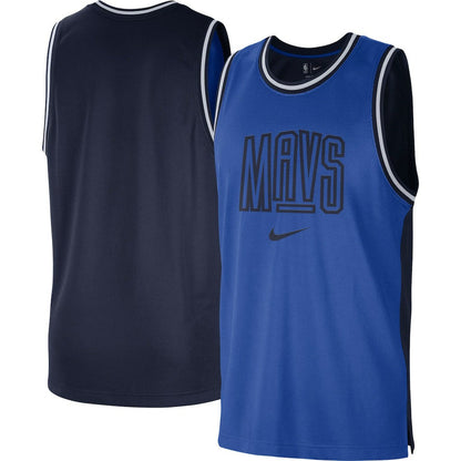 Dallas Mavericks Courtside Versus Force Split DNA Performance Mesh Tank Top sale - Blue/Navy | Nike discount