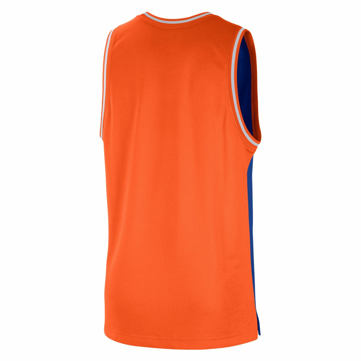 New York Knicks Courtside Versus Force Split DNA Performance Mesh Tank Top - Blue/Orange | Nike for sale