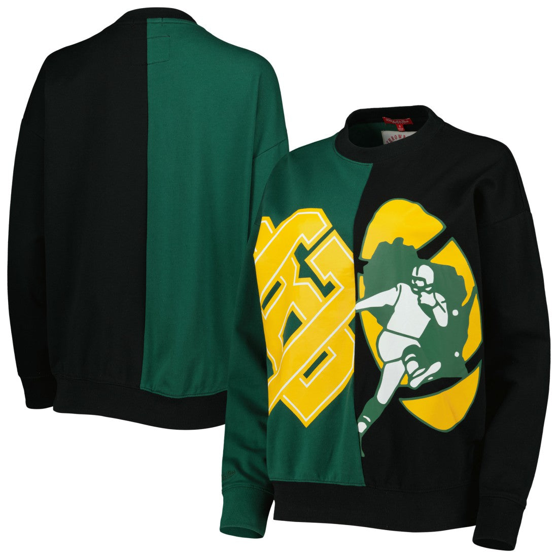 Green Bay Packers Women's Big Face Pullover Sweatshirt - Green/Black on sale