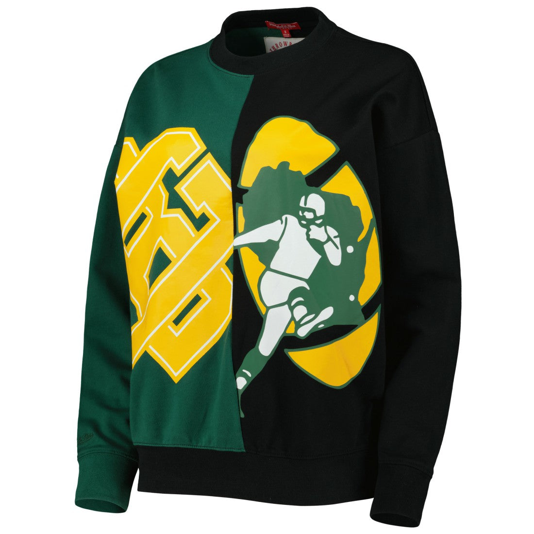 Green Bay Packers Women's Big Face Pullover Sweatshirt - Green/Black on sale