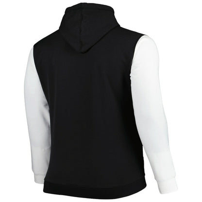 Brooklyn Nets Big & Tall Bold Attack Pullover Hoodie - Black/White | Fanatics outlet