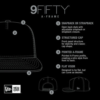 Washington Nationals Repeat A-Frame 9FIFTY Trucker Snapback Hat - Black | New Era