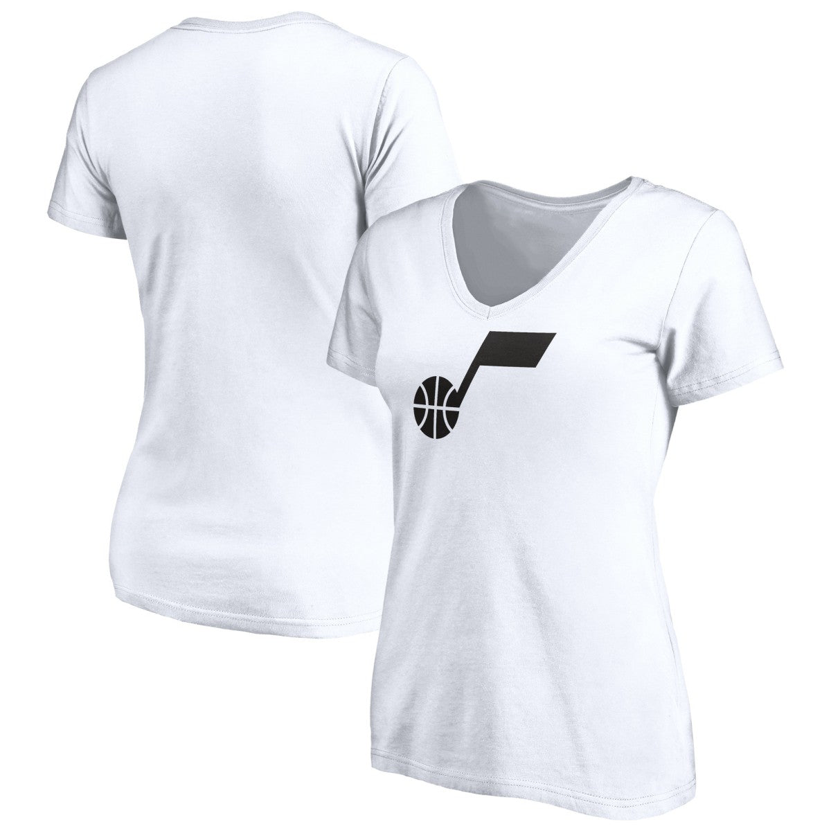 Utah Jazz Women's Primary Team Logo V-Neck T-Shirt - White shop