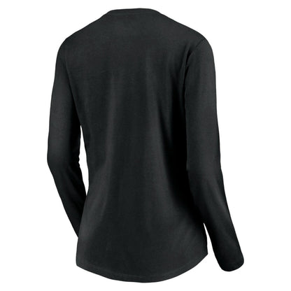 Utah Jazz Women's Primary Logo Team Long Sleeve V-Neck T-Shirt - Black sale