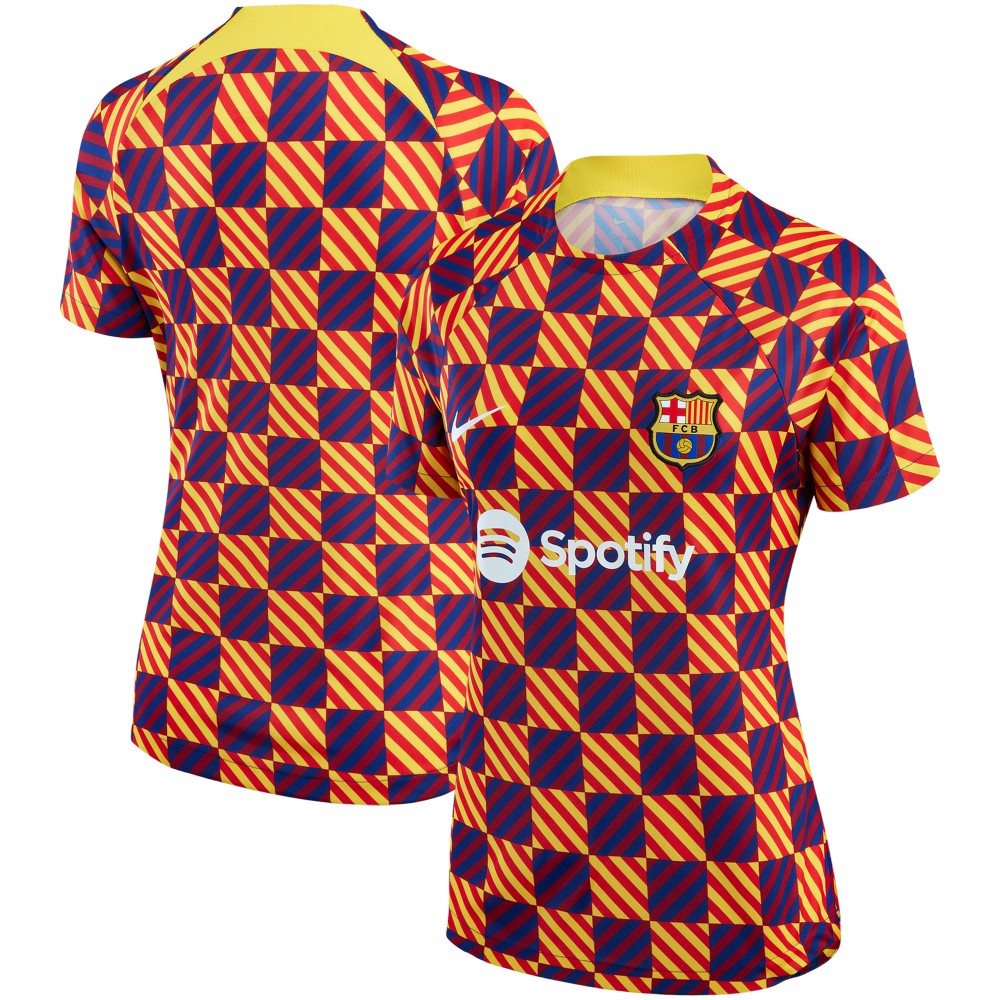 Barcelona Women's 2022/23 Pre-Match Raglan Performance Top - Yellow | Nike sale