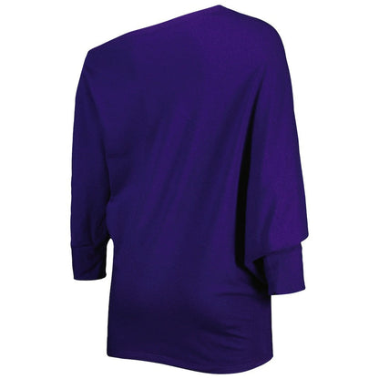 Baltimore Ravens KIYA TOMLIN Women's Twisted Tri-Blend Asymmetrical 3/4-Dolman Sleeve Sweatshirt - Purple online