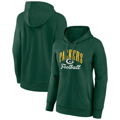 Green Bay Packers Women's Team Logo Victory Script Pullover Hoodie - Green cheap