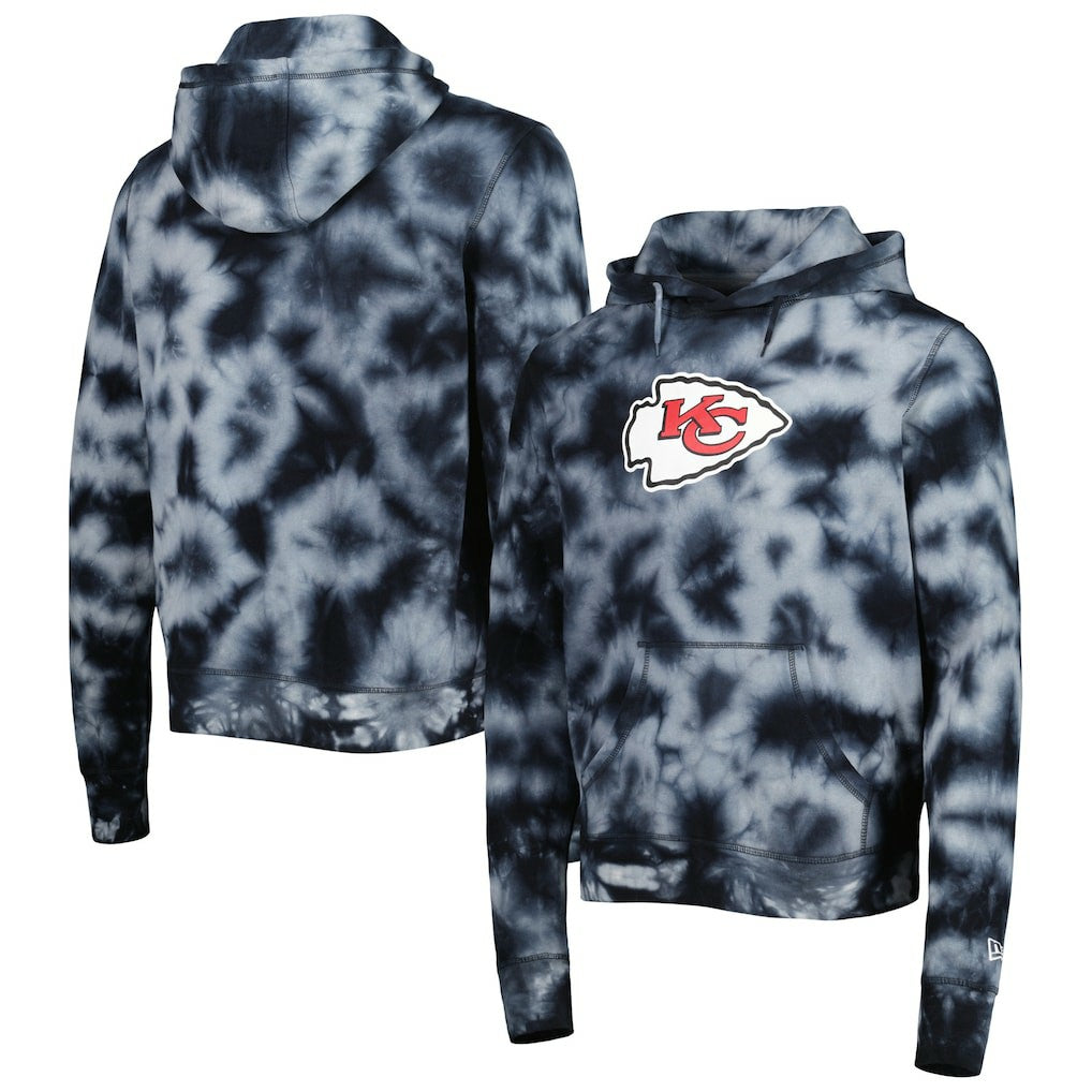Kansas City Chiefs New Era Team Tie-Dye Pullover Hoodie - Black online