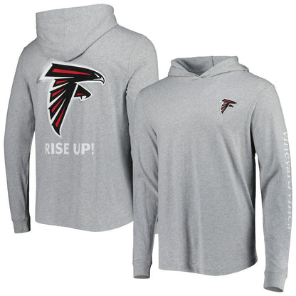 Atlanta Falcons Vineyard Vines Local Long Sleeve Hoodie T-Shirt - Heathered Gray sale
