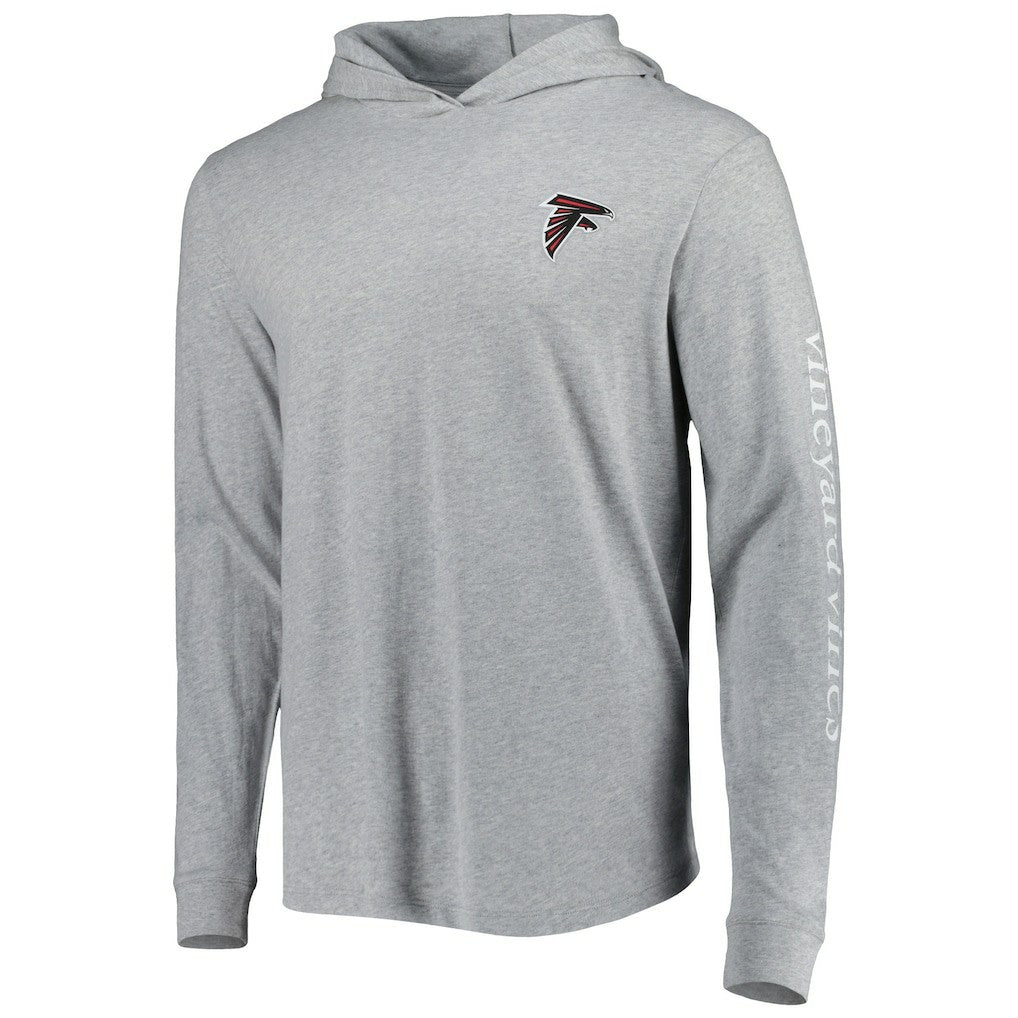 Atlanta Falcons Vineyard Vines Local Long Sleeve Hoodie T-Shirt - Heathered Gray sale