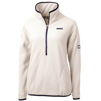San Francisco 49ers Cutter & Buck Women's Americana Cascade Eco Sherpa Fleece Half-Zip Pullover Jacket - Cream online