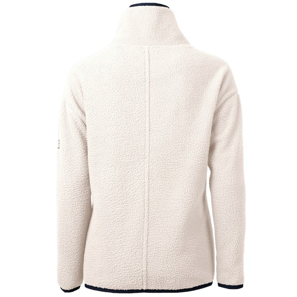 San Francisco 49ers Cutter & Buck Women's Americana Cascade Eco Sherpa Fleece Half-Zip Pullover Jacket - Cream online