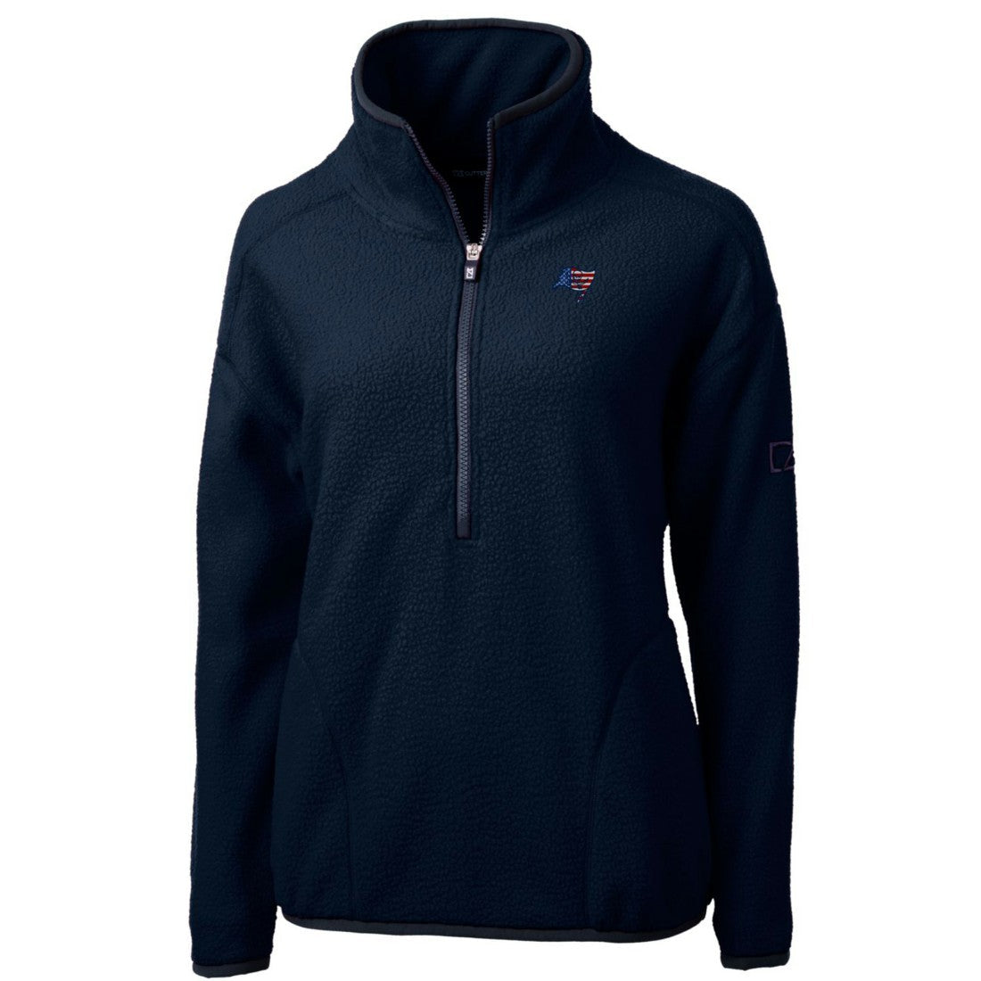 Tampa Bay Buccaneers Cutter & Buck Women's Americana Cascade Eco Sherpa Fleece Half-Zip Pullover Jacket - Navy outlet