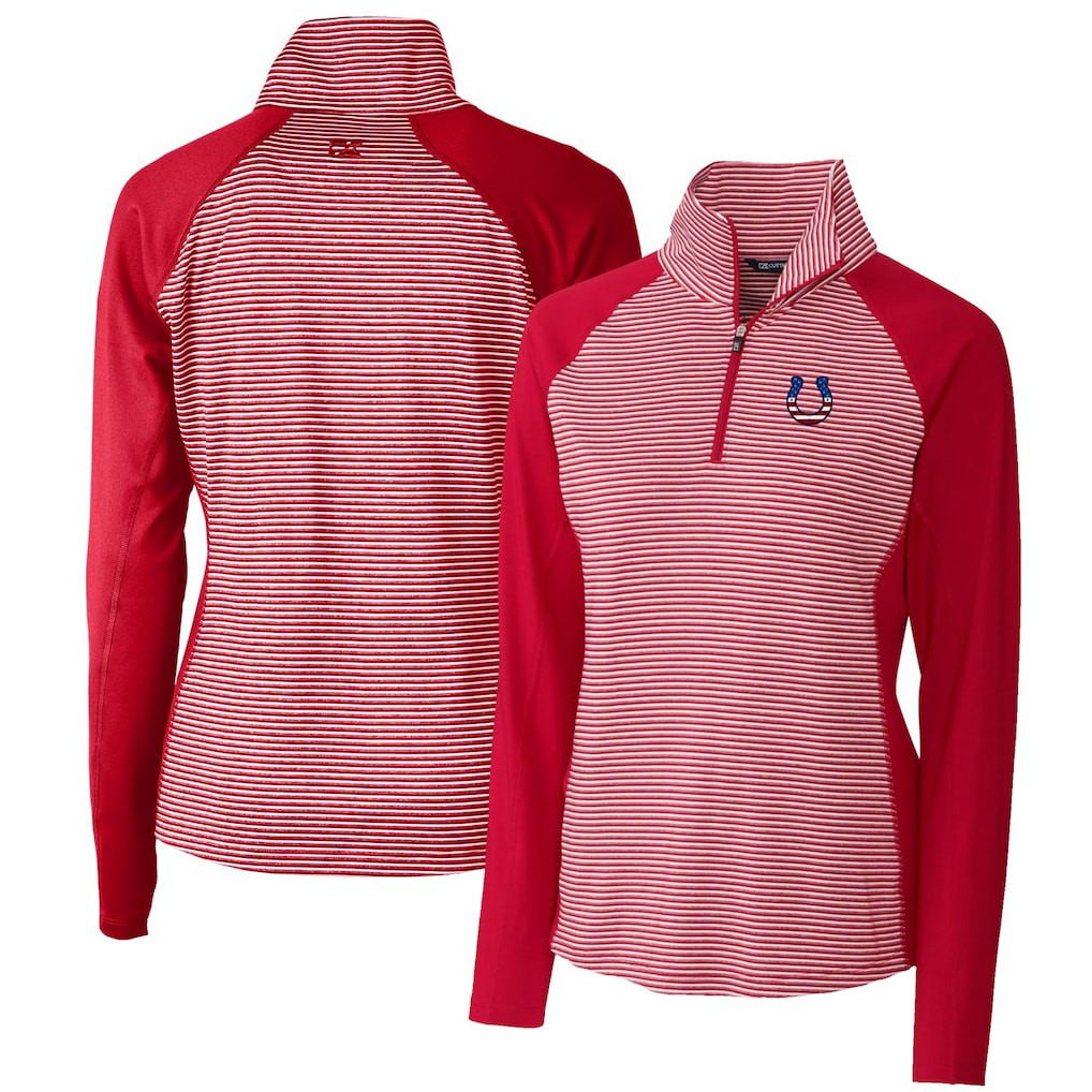 Indianapolis Colts Cutter & Buck Women's Forge Tonal Half-Zip Top - Cardinal for sale