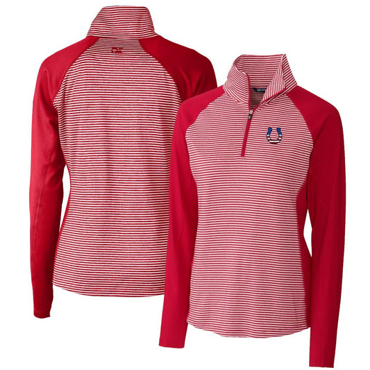 Indianapolis Colts Cutter & Buck Women's Forge Tonal Half-Zip Top - Cardinal for sale