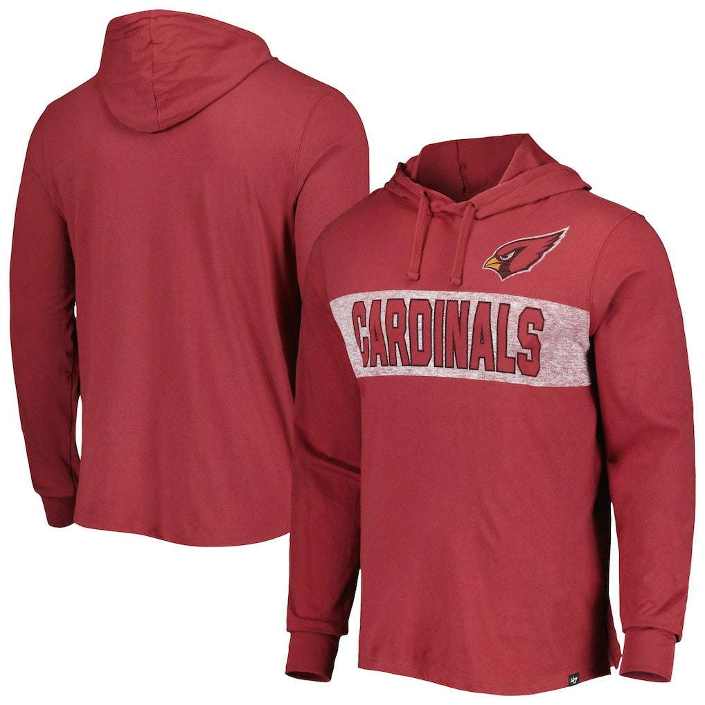 Arizona Cardinals '47 Field Franklin Hooded Long Sleeve T-Shirt - Cardinal discount