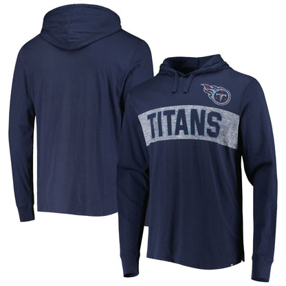 Tennessee Titans '47 Field Franklin Hooded Long Sleeve T-Shirt - Navy online