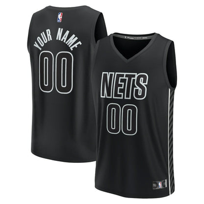 Brooklyn Nets Custom Fast Break Jersey - Statement Edition - Black | Fanatics shop