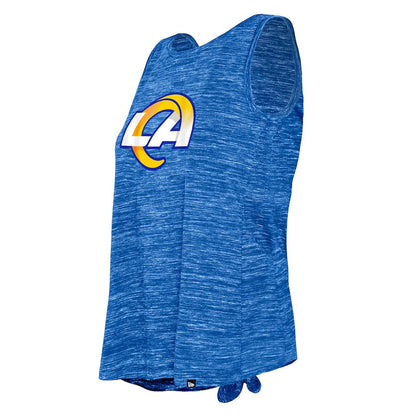 Los Angeles Rams New Era Women's Space Dye Tie-Back Tank Top - Royal discount