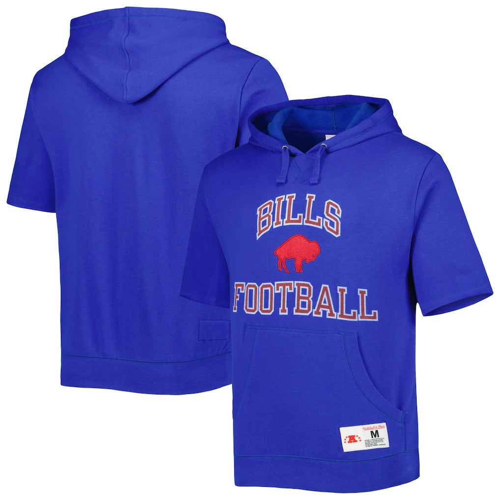 Buffalo Bills Washed Short Sleeve Pullover Hoodie - Royal for sale