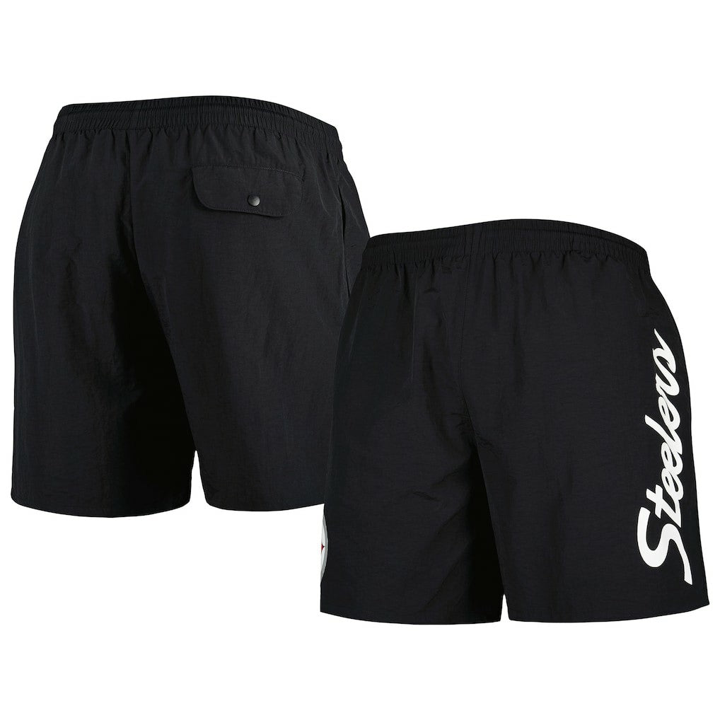 Pittsburgh Steelers Team Essentials Nylon Shorts - Black on sale