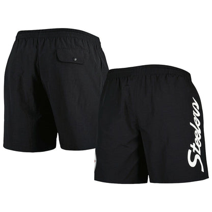 Pittsburgh Steelers Team Essentials Nylon Shorts - Black on sale