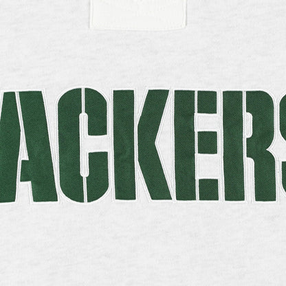 Green Bay Packers '47 Gridiron Lace-Up Pullover Hoodie - Heather Gray on sale