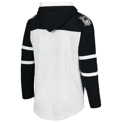Las Vegas Raiders '47 Historic Logo Gridiron Lace-Up Pullover Hoodie - Heather Gray sale