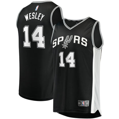 Blake Wesley San Antonio Spurs Fast Break Replica Player Jersey - Icon Edition - Black | Fanatics discount